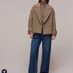 Whistles Cropped Wool Coat